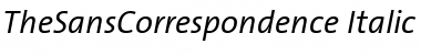TheSansCorrespondence Italic Font