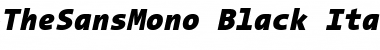 The Sans Mono- Italic Font
