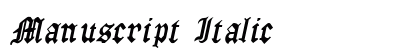 Manuscript Italic Preview