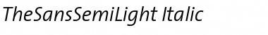 TheSansSemiLight-Italic Regular Font