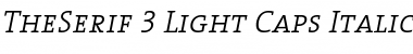 TheSerif Light Italic Font