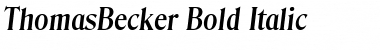 ThomasBecker Bold Italic Font