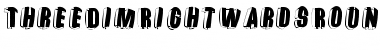 ThreeDimRightwardsRound Font