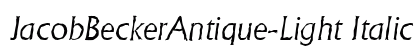 JacobBeckerAntique-Light Italic preview