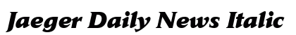 Jaeger Daily News Italic Preview