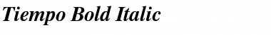 Tiempo Bold Italic Font