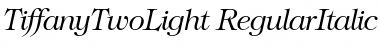 TiffanyTwoLight Font