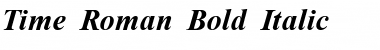 Time Roman Bold Italic Font
