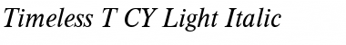 Timeless T CY Light Italic Font