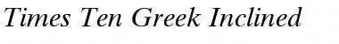 TimesTenGreek Upright Italic Font
