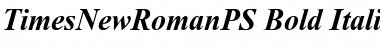TimesNewRomanPS BoldItalic Font TimesNewRomanPS BoldItalic Font
