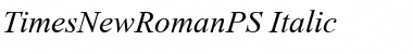 TimesNewRomanPS RomanItalic Font