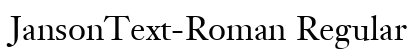 JansonText-Roman Regular preview