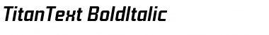 TitanText Bold Italic Font