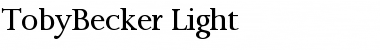 TobyBecker-Light Regular Font