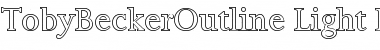 TobyBeckerOutline-Light Regular Font