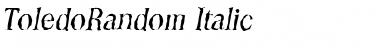 ToledoRandom Italic Font