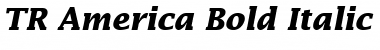 TR America Bold Italic Font