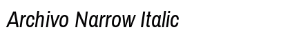 Archivo Narrow Italic Preview