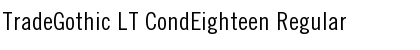 Download TradeGothic LT CondEighteen Font