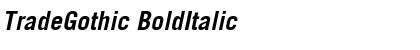 TradeGothic BoldItalic Font