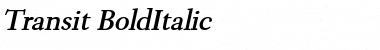 Transit BoldItalic Font