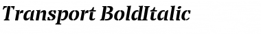 Transport BoldItalic Font