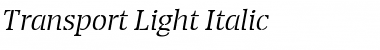 Transport Light Italic Font