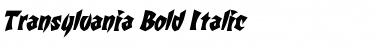 Transylvania Bold Italic Font