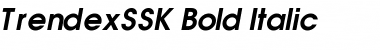 TrendexSSK Bold Italic Font TrendexSSK Bold Italic Font