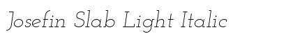 Josefin Slab Light Italic Preview