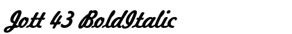 Jott 43 BoldItalic preview