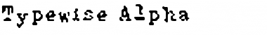 Typewise Alpha Font