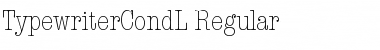 TypewriterCondL Regular Font