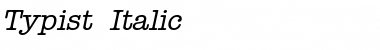 Typist Italic Font Typist Italic Font