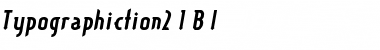 Typographiction2.1 B.I Regular Font