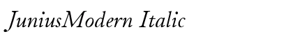 JuniusModern Italic Preview