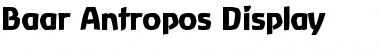 Baar  Antropos Display Regular Font