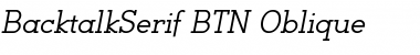 BacktalkSerif BTN Font