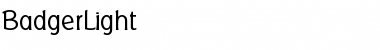 BadgerLight Font