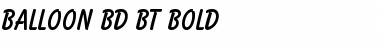 Balloon Bd BT Font