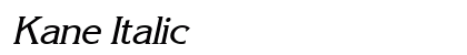 Kane Italic Preview