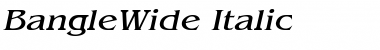 BangleWide Italic Font