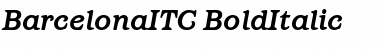 BarcelonaITC Bold Italic Font