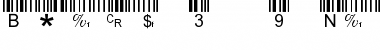 Barcode 3 of 9 Regular Font