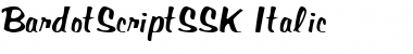 BardotScriptSSK Italic Font