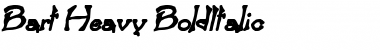 Bart Heavy BoldItalic Font