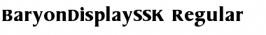 BaryonDisplaySSK Regular Font