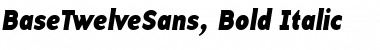 Download BaseTwelveSans, Bold Italic Font