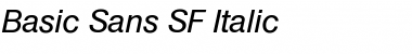 Basic Sans SF Italic Font